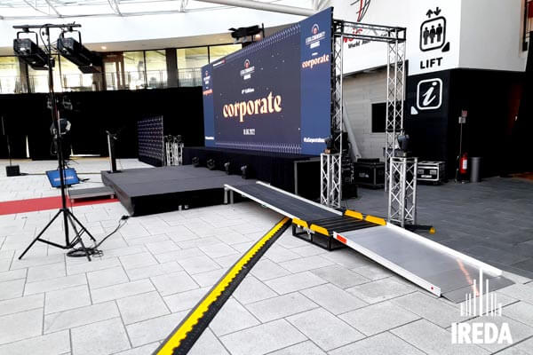 Scivolo disabili al World Join Center - palco