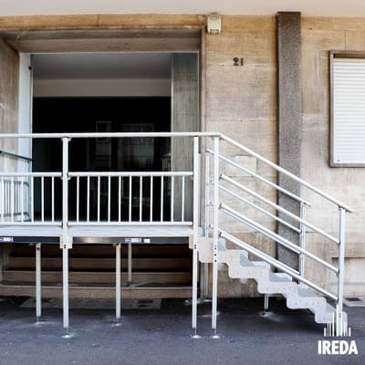 Rampa alluminio modulare Vicenza: ingresso