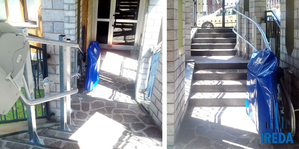Montascale a Piattaforma per Scale Curve Installato a Milano