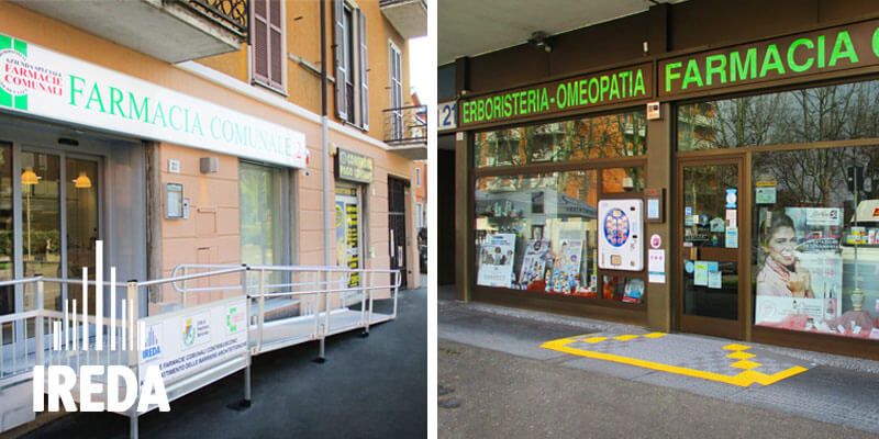 Rampe disabili farmacie Peschiera Borromeo: installazioni